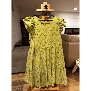 Green 100% Cotton Easel Dress Women's - Size Medium